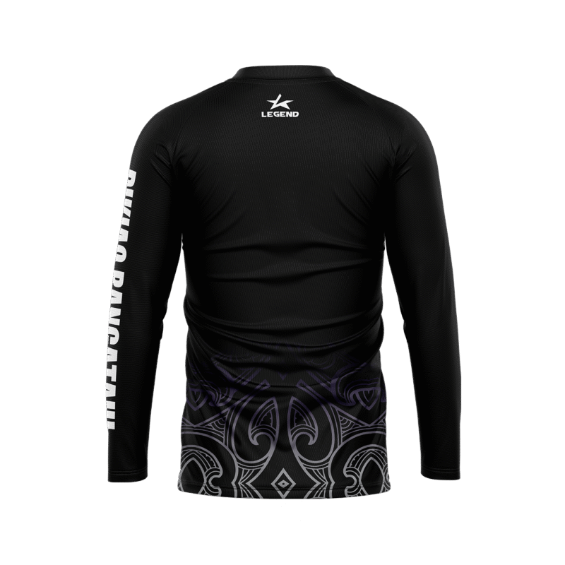 Pikiao Warriors Rugby League - ZIP007-EV8-35 - Youth Crew Neck Jumper (Black) - Image 2