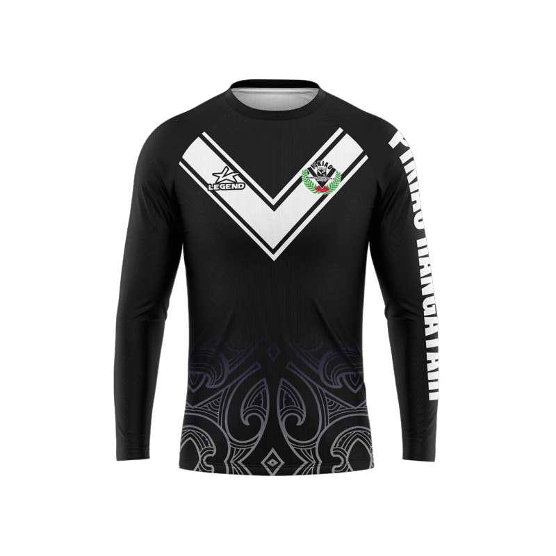 Pikiao Warriors Rugby League - ZIP007-EV8-35 - Youth Crew Neck Jumper (Black)