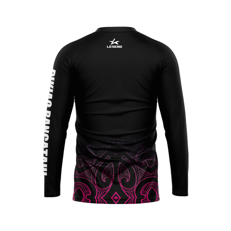 Pikiao Warriors Rugby League - ZIP007-EV8-35 - Adult Crew Neck Jumper (Pink) - Image 2
