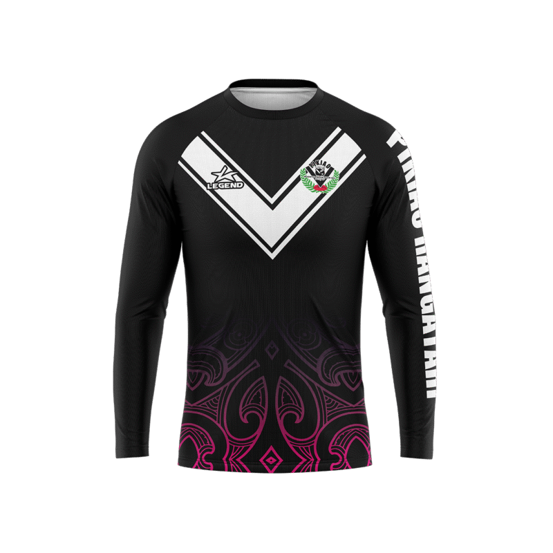 Pikiao Warriors Rugby League - ZIP007-EV8-35 - Adult Crew Neck Jumper (Pink)