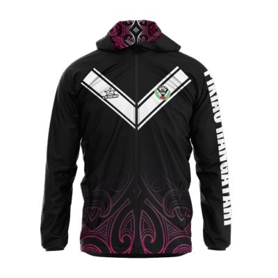 Pikiao Warriors Rugby League - EV8-34 - Adult Full Zip Hoodie (Pink)