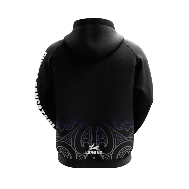 Pikiao Warriors Rugby League - EV8-34 - Adult Full Zip Hoodie (Black) - Image 2