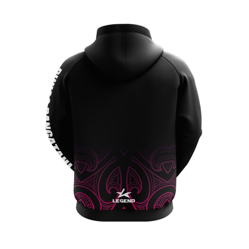 Pikiao Warriors Rugby League - USA7-035 - Youth Pullover Hoodie (Pink) - Image 2
