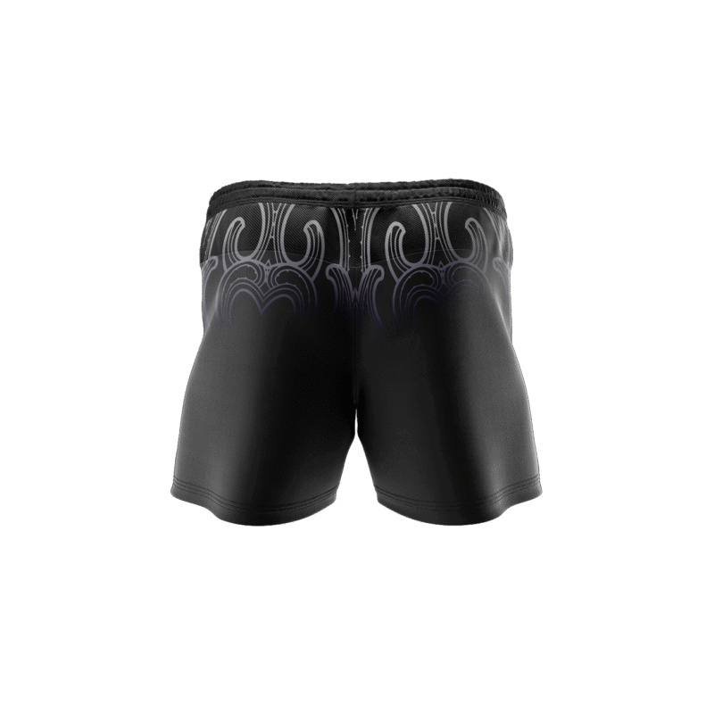 Pikiao Warriors Rugby League - USA7-101 - Youth Standard Rugby Shorts (Black) - Image 2