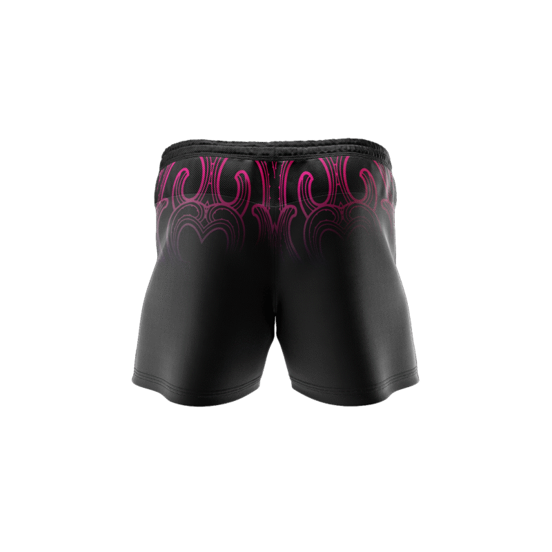 Pikiao Warriors Rugby League - USA7-101 - Youth Standard Rugby Shorts (Pink) - Image 2