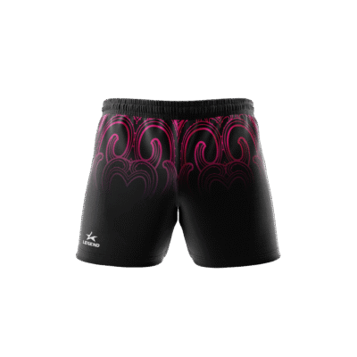 Pikiao Warriors Rugby League - USA7-101 - Youth Standard Rugby Shorts (Pink)