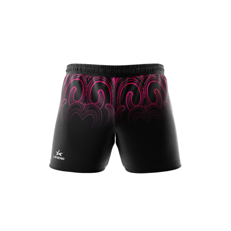 Pikiao Warriors Rugby League - USA7-101 - Youth Standard Rugby Shorts (Pink)