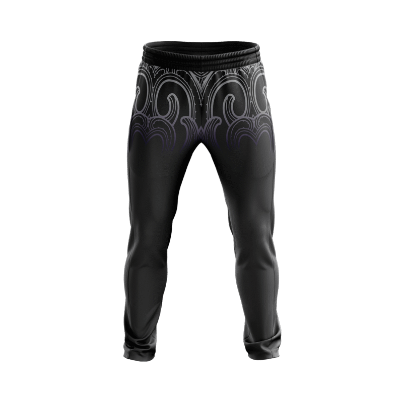 Pikiao Warriors Rugby League - MSIA-6X2 - Adult Full Zipped Track Pants (Black) - Image 2