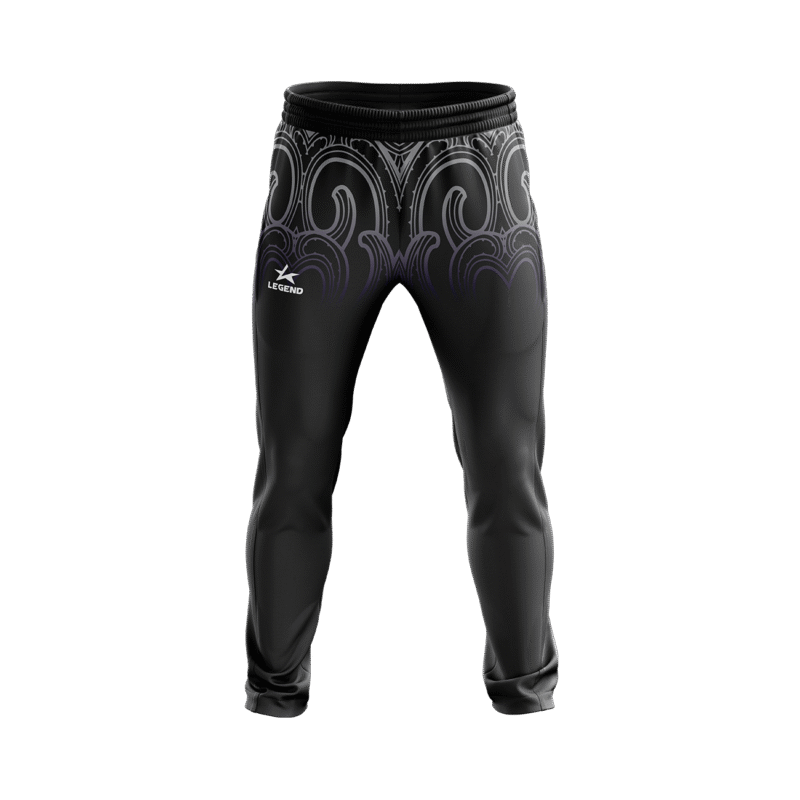 Pikiao Warriors Rugby League - MSIA-6X2 - Adult Full Zipped Track Pants (Black)