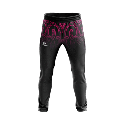 Pikiao Warriors Rugby League - MSIA-6X2 - Youth Full Zipped Track Pants (Pink)