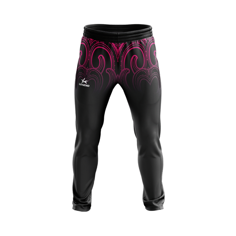 Pikiao Warriors Rugby League - MSIA-6X2 - Adult Full Zipped Track Pants (Pink)
