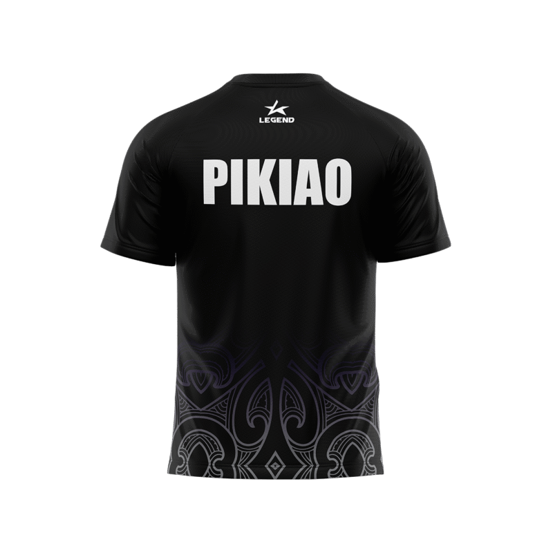 Pikiao Warriors Rugby League - LE101 - Adult Warm Up T-Shirt (Black) - Image 2