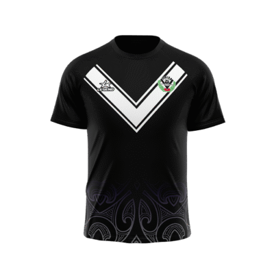 Pikiao Warriors Rugby League - LE101 - Youth Warm Up T-Shirt (Black)