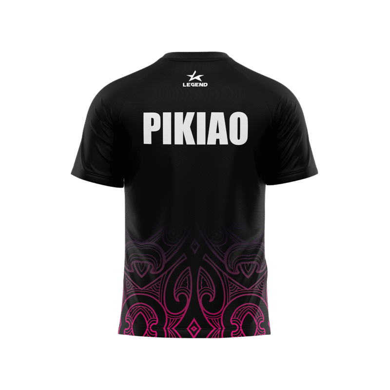 Pikiao Warriors Rugby League - LE101 - Youth Warm Up T-Shirt (Pink) - Image 2