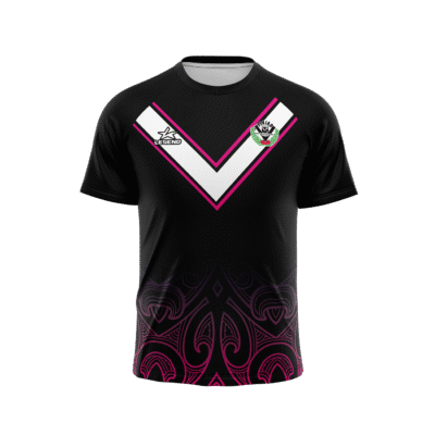 Pikiao Warriors Rugby League - LE101 - Adult Warm Up T-Shirt (Pink)