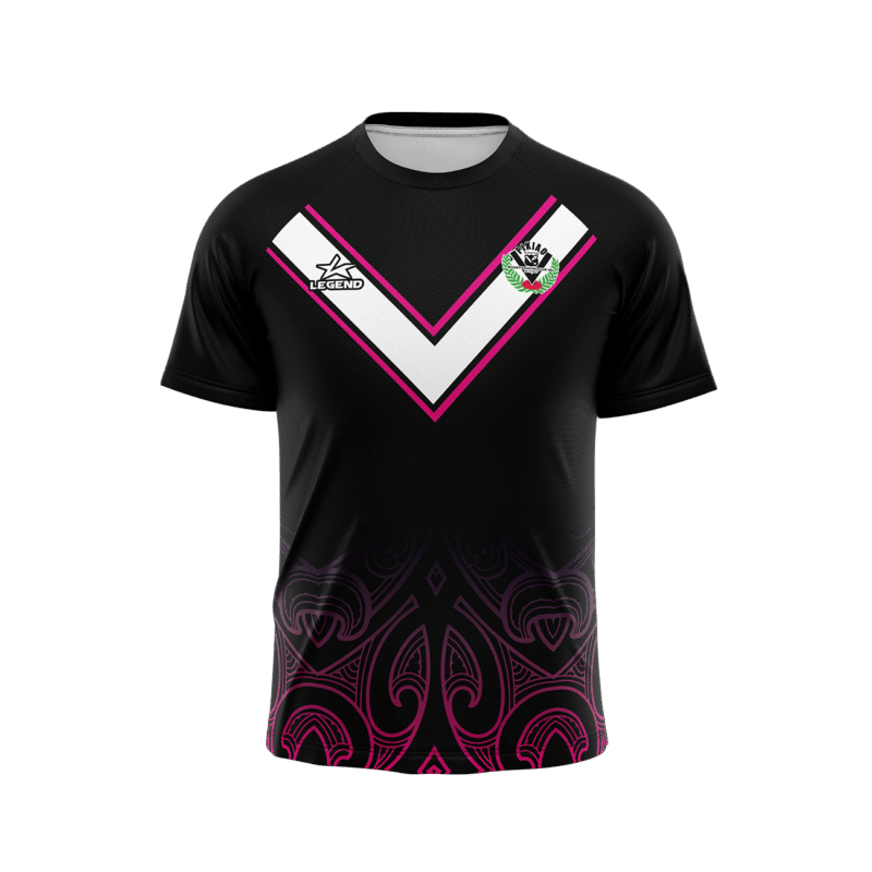 Pikiao Warriors Rugby League - LE101 - Youth Warm Up T-Shirt (Pink)