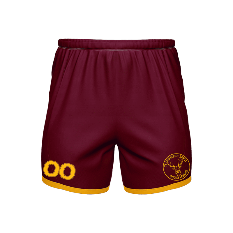 Te Urewera Stags - LE104 - Adult Gym Shorts (Custom Number)