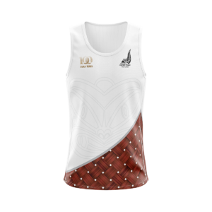 OTG - 132 - Standard Mens Singlet (White / Brown) | AMTA